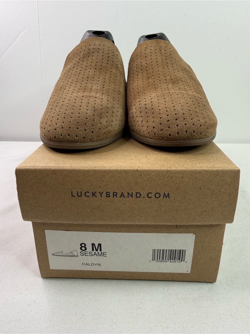 Lucky Brand Caldyn Suede Ballet Flats SesameColor Size 8